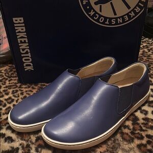 Birkenstock slip on leather shoes